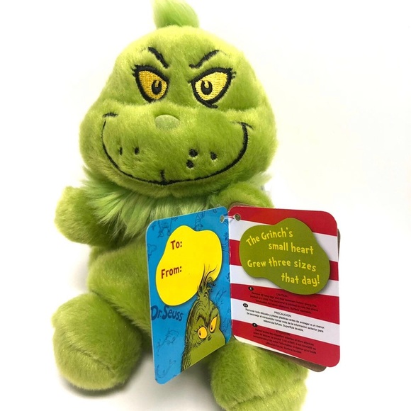 Aurora - Dr Seuss Grinch Palm Pal Plush Stuffed 5” - Picture 3 of 4